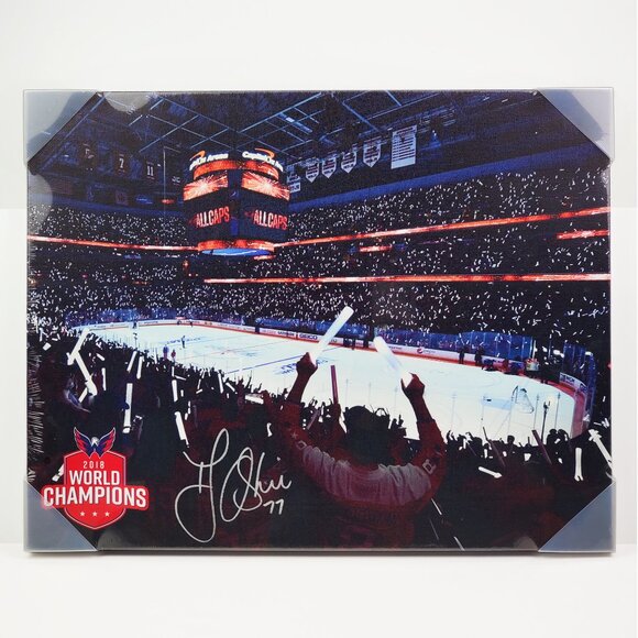 Washington Capitals Signed Stanley Cup Art Canvas T.J. Oshie Frameworth Sealed - Picture 1 of 13